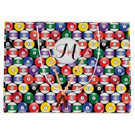 Billiardbassängbollar med monogramen
