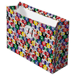 Billiardbassängbollar med monogramen