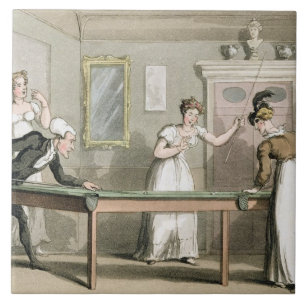 Billiardbord, från 'turnera av Dr Syntax in Kakelplatta