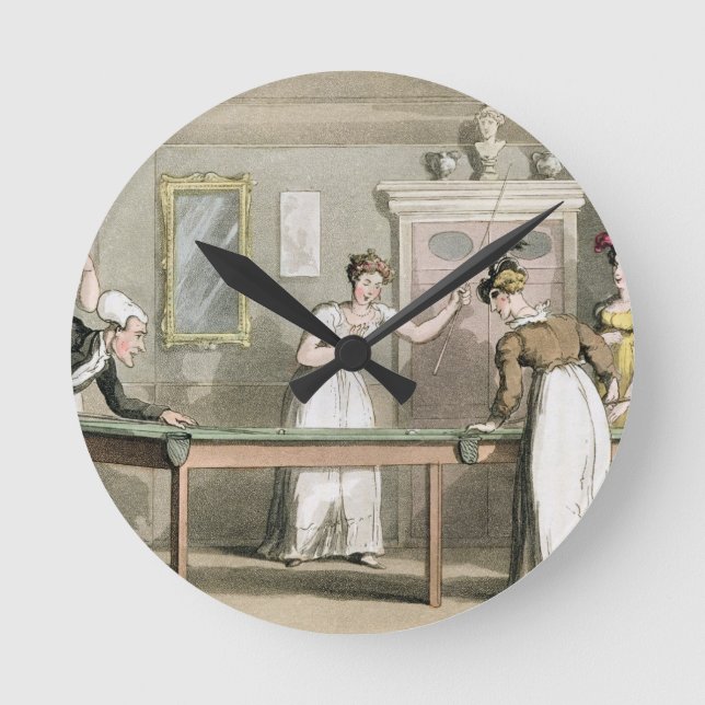 Billiardbord, från 'turnera av Dr Syntax in Rund Klocka (Framsida)