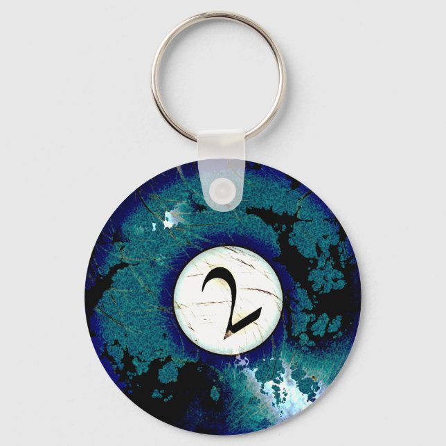 BILLIARDER BOLL NUMMER 2 NYCKELRING (Framsida)