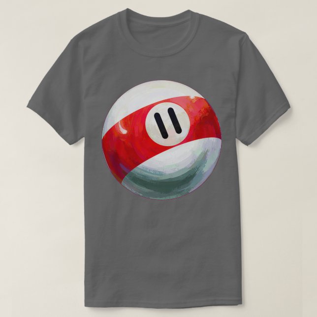 Billiards 11 Boll T Shirt (Design framsida)