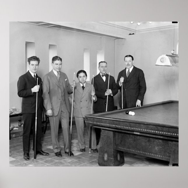 Billiards: 1927 poster (Framsidan)