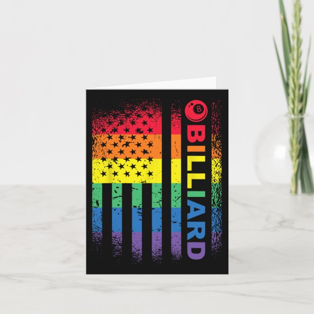 Billiards 8-boll Bassäng Billiard American Flagga  Kort (Framsida)