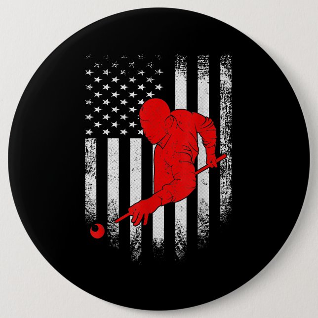 Billiards Älskare | Amerikanska Flagga Billiards G Knapp (Framsida)