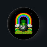 Billiards Älskare Rainbow Leprechaun Billiards St  Knapp<br><div class="desc">Billiards Älskare Rainbow Leprechaun Billiards St patricks day</div>