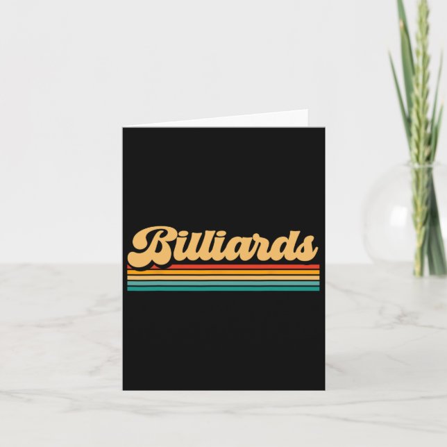 Billiards Apparatur - Billiards Kort (Framsida)