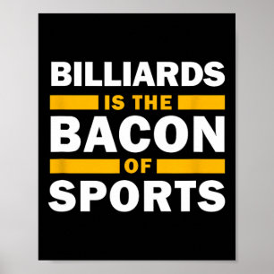 Billiards är bakgrunden till Sports Billiard Funny Poster