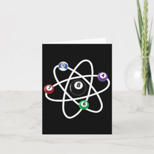 Billiards Atom Science Shirt 8-boll Bassäng Älskar Kort