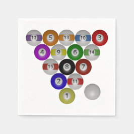 Billiards åtta Boll Rack Pappersservett