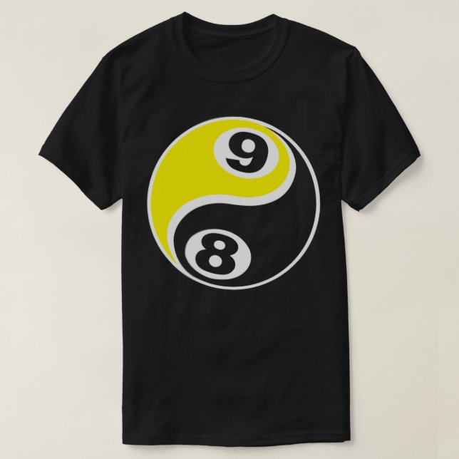 Billiards Bassäng 8 Boll 9 Boll Skull T Shirt (Design framsida)
