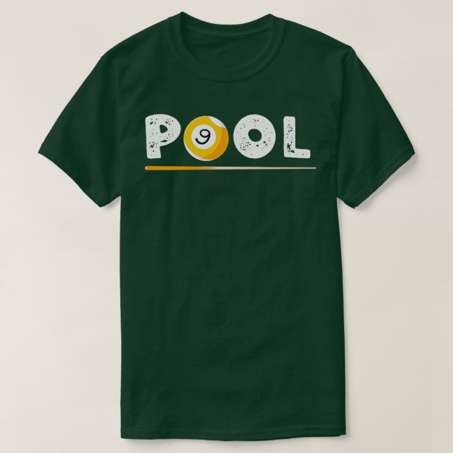 Billiards Bassäng 9 Player T Shirt (Design framsida)