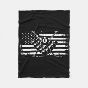 Billiards Bassäng Billiards American Flagga Gift Fleecefilt