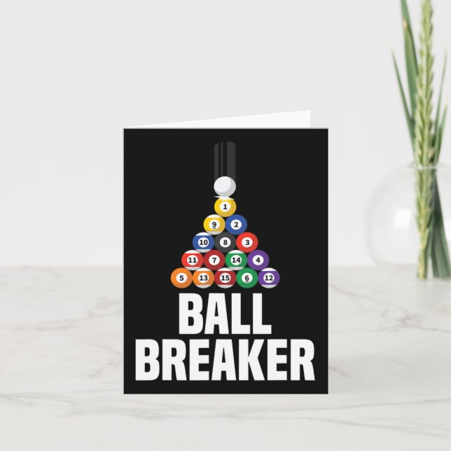 Billiards Bassäng Boll Breaker Funny Kort (Framsida)