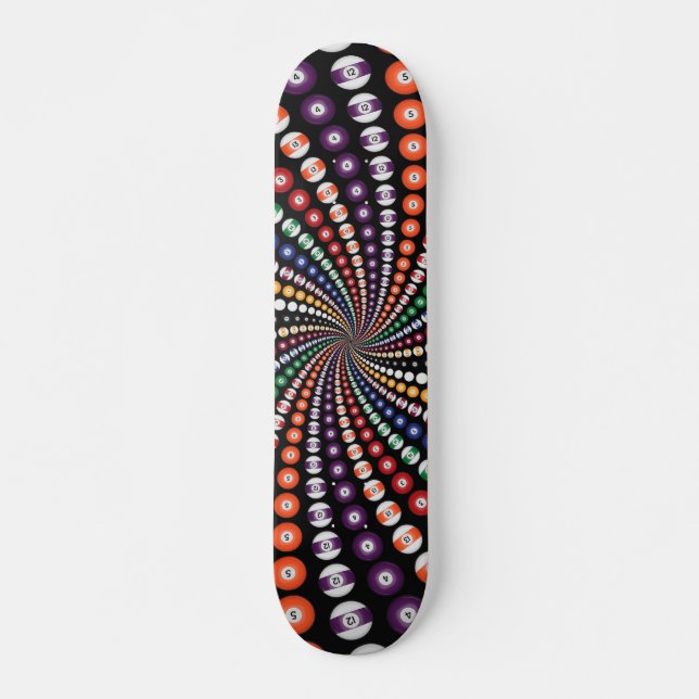 Billiards/Bassäng Bollar Spiral: Skateboard (Framsida)