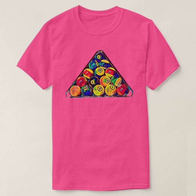 Billiards Bassäng Bollar TShirt Classic TShirt T Shirt (Design framsida)