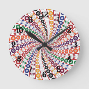 Billiards/Bassäng Bollar: Wall Clock Rund Klocka