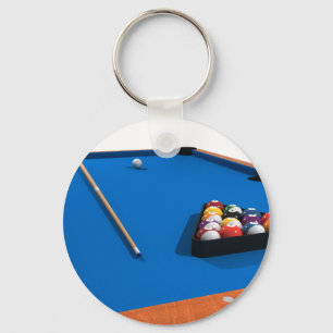 Billiards/Bassäng Bord: Blå felt: Nyckelring