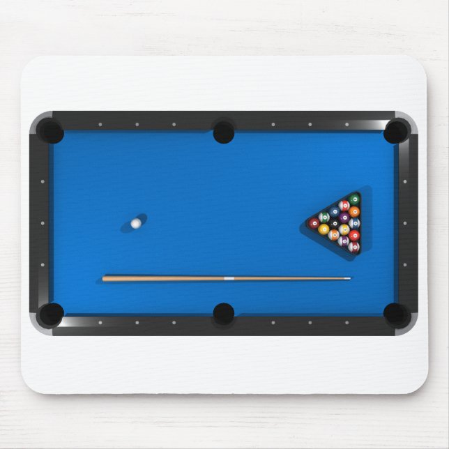 Billiards/Bassäng Bord: Blue Felt: Musmatta (Framsidan)