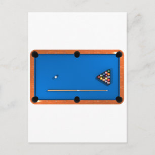 Billiards/Bassäng Bord: Blue Felt: Vykort
