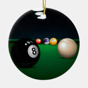 Billiards/Bassäng Bord Märkre/Ornament - SRF Julgransprydnad Keramik