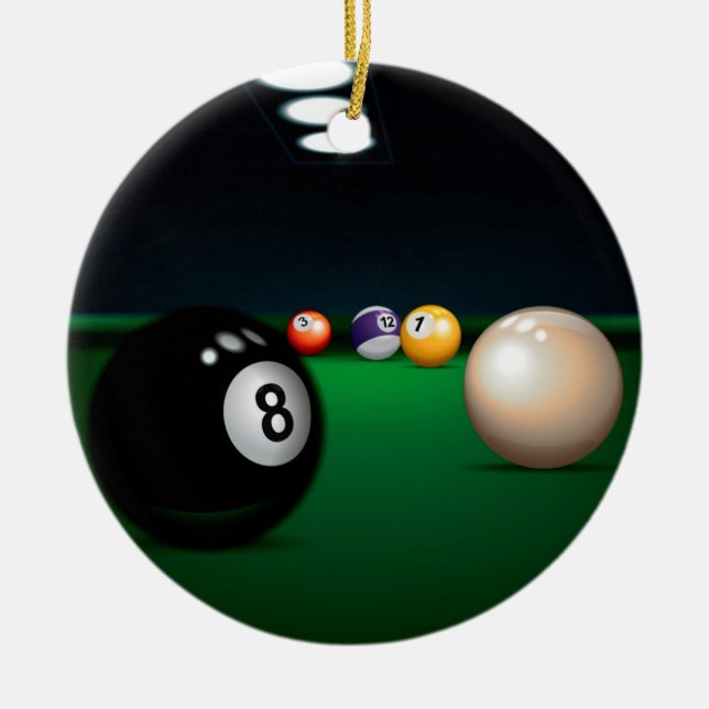 Billiards/Bassäng Bord Märkre/Ornament - SRF Julgransprydnad Keramik (Framsidan)