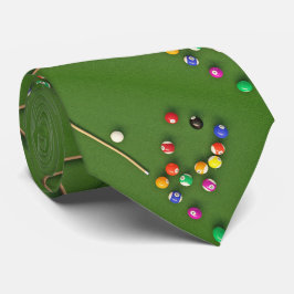 Billiards Bassäng Bord och Bollar Necktie Slips
