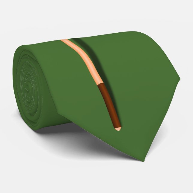 Billiards Bassäng Cue och Rack Necktie Slips (Rullad)