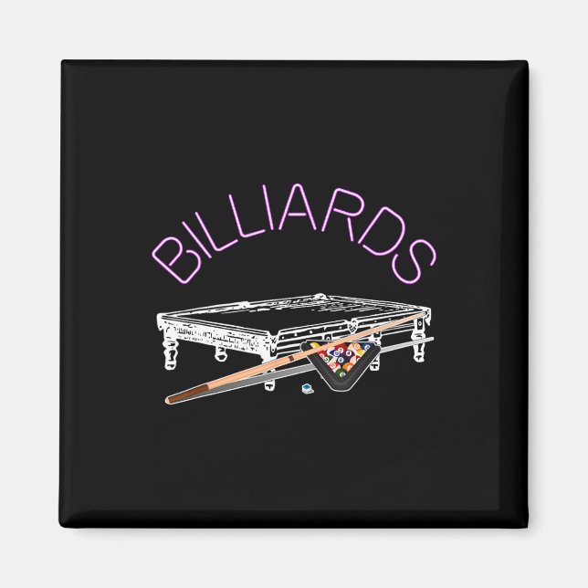 Billiards Bassäng Game Magnet (Framsidan)