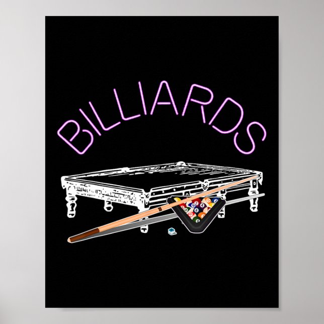 Billiards Bassäng Game Poster (Framsidan)