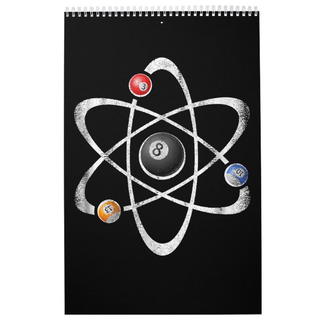 Billiards Bassäng Hall Sport Atom Science Kalender (Omslag)