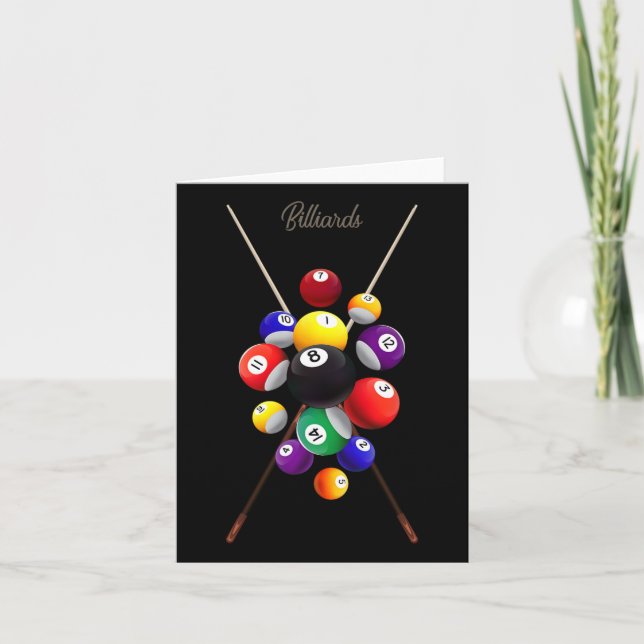 Billiards Bassäng Kort (Framsida)