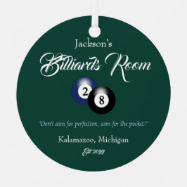 Billiards Bassäng Man Cave-julprydnad Julgransdekoration