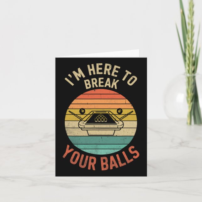 Billiards Bassäng Player Billiard här för att bryt Kort (Framsida)