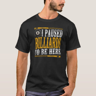 Billiards Bassäng Player Boll 8 Boll Vintage I Pau T Shirt