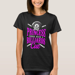 Billiards Bassäng Player Boll Girl 8 Boll denna Pr T Shirt