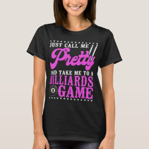 Billiards Bassäng Player Boll Girl Bra Girls Play T Shirt