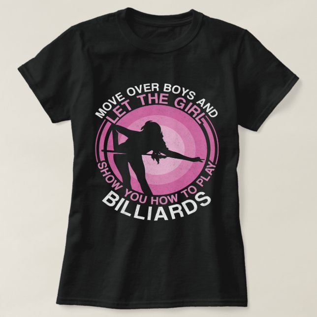 Billiards Bassäng Player Boll Girl Girl Den här pr T Shirt (Design framsida)