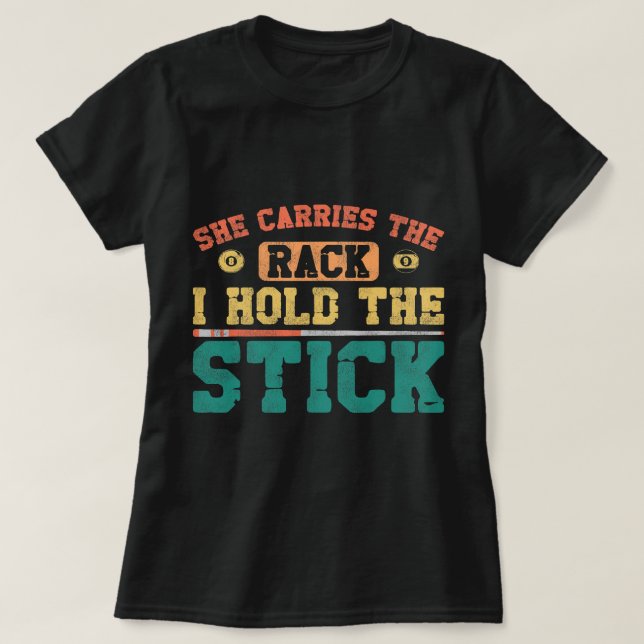 Billiards Bassäng Player Boll Grandpa Redragen Vin T Shirt (Design framsida)