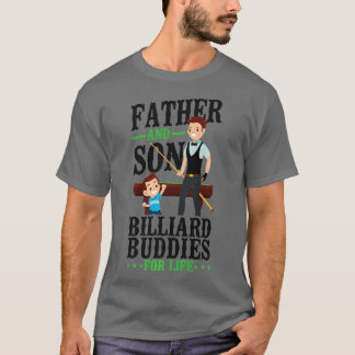 Billiards Bassäng Player Boll Pappa Son Far och so T Shirt