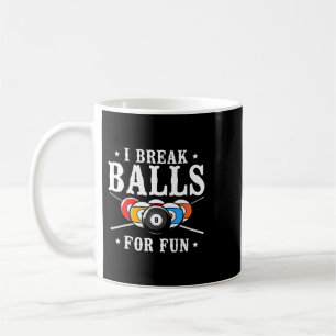 Billiards Bassäng Player Boll Pun Vintage I Break Kaffemugg