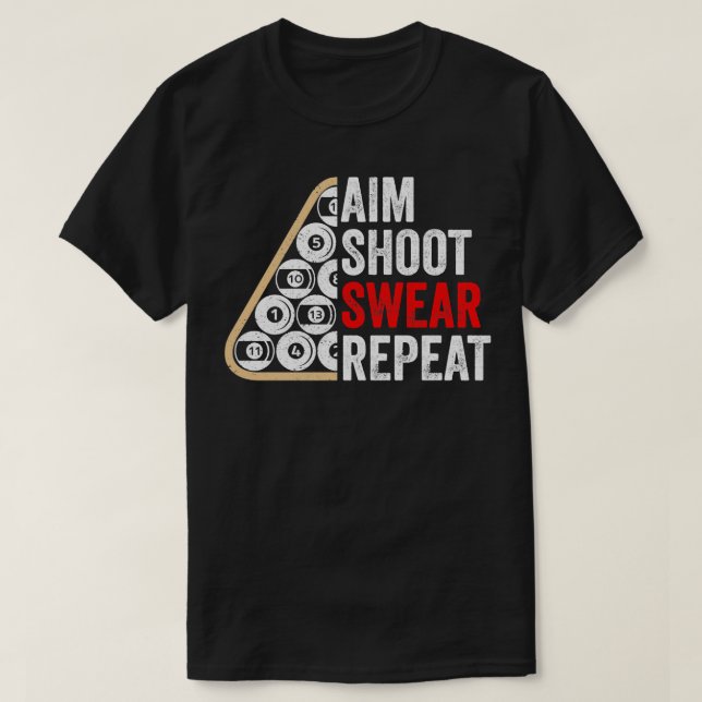 Billiards Bassäng Player Gift T Shirt (Design framsida)