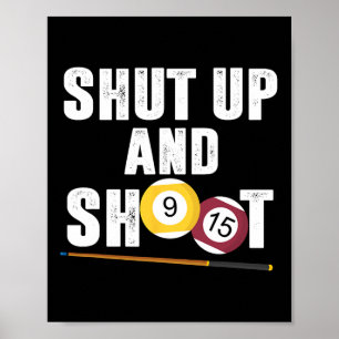 Billiards Bassäng Player håller tyst och skjuter Poster