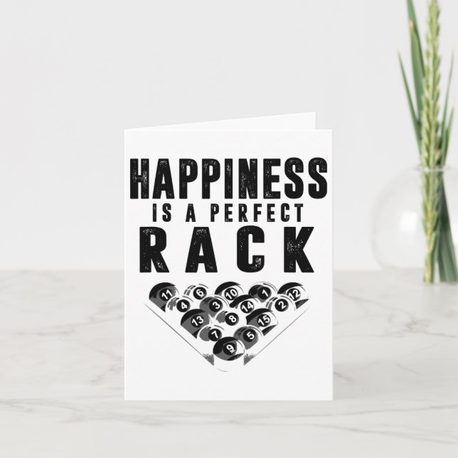 Billiards Bassäng Player Happity är ett Perfekt Ra Kort (Framsida)
