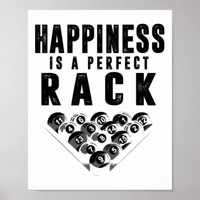 Billiards Bassäng Player Happity är ett Perfekt Ra Poster (Framsidan)