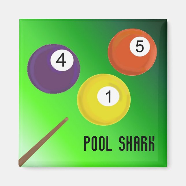 Billiards Bassäng Shark Magnet (Framsidan)