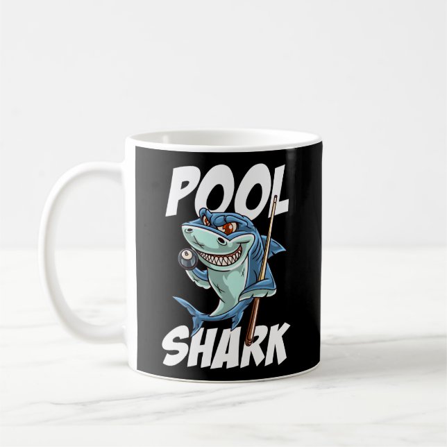 Billiards Bassäng Shark Snooker Hall Joke Billiard Kaffemugg (Vänster)