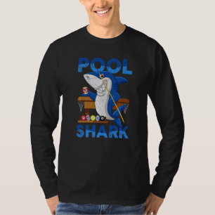 Billiards Bassäng Shark Snooker Player Pub Pub och T Shirt