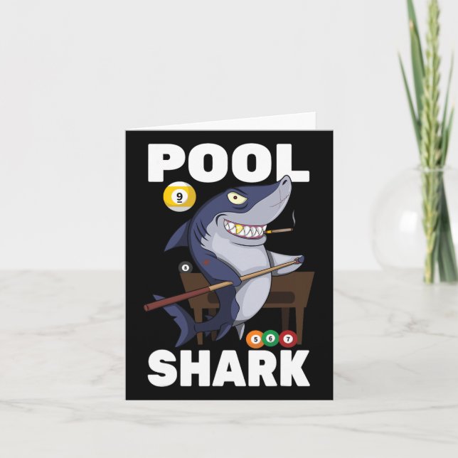 Billiards - Bassäng Shark - Snooker Player - R Pub Kort (Framsida)