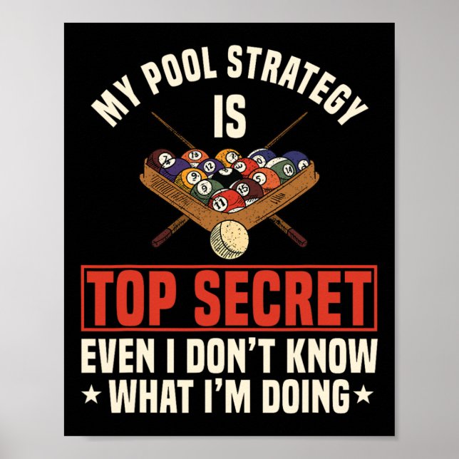 Billiards Bassäng Snooker Billiard Boll Bord Nine- Poster (Framsidan)
